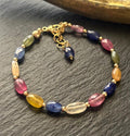 Luxe Multi Sapphire Bracelet, 14K Gold Filled