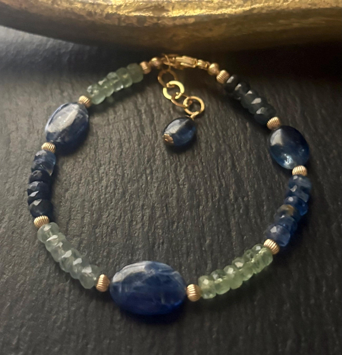 Luxe Multi Kyanite Gemstone Bracelet, 14K Gold Filled