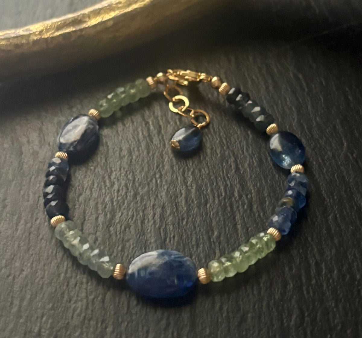 Luxe Multi Kyanite Gemstone Bracelet, 14K Gold Filled