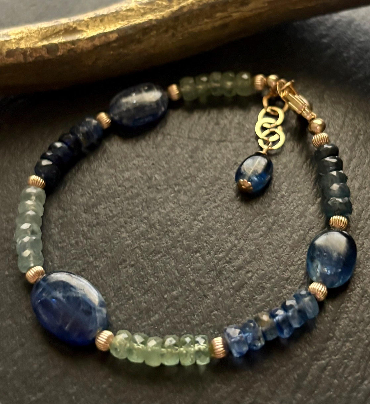 Luxe Multi Kyanite Gemstone Bracelet, 14K Gold Filled