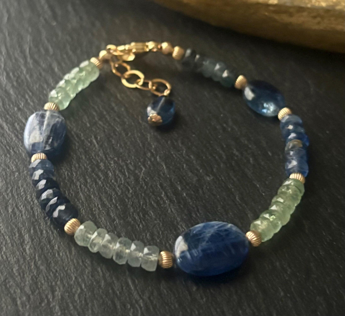 Luxe Multi Kyanite Gemstone Bracelet, 14K Gold Filled
