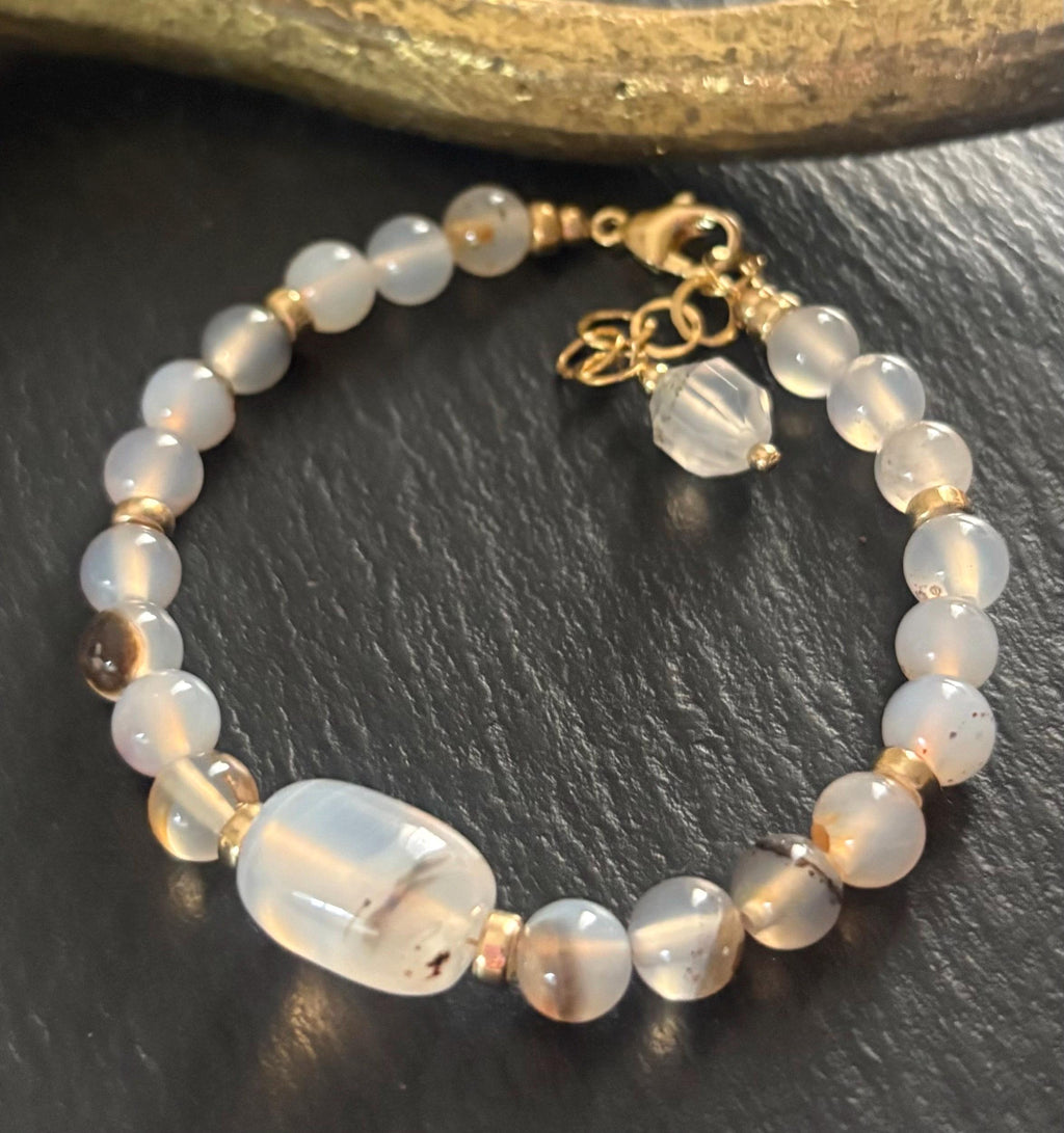 Luxe Montana Agate Bracelet, 14k Gold Filled