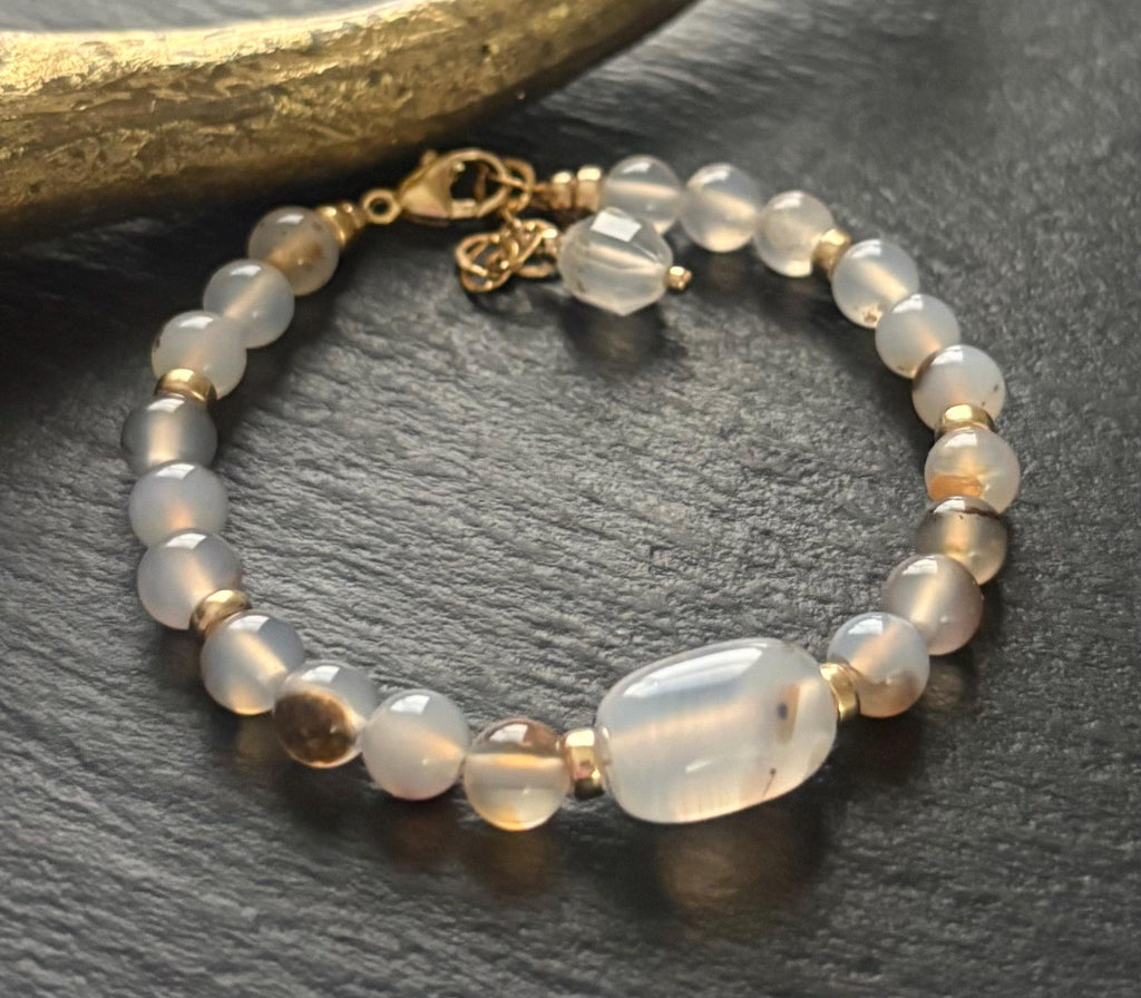 Luxe Montana Agate Bracelet, 14k Gold Filled