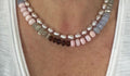 Multi Gemstone Knotted Necklace, 14K Gold Filled