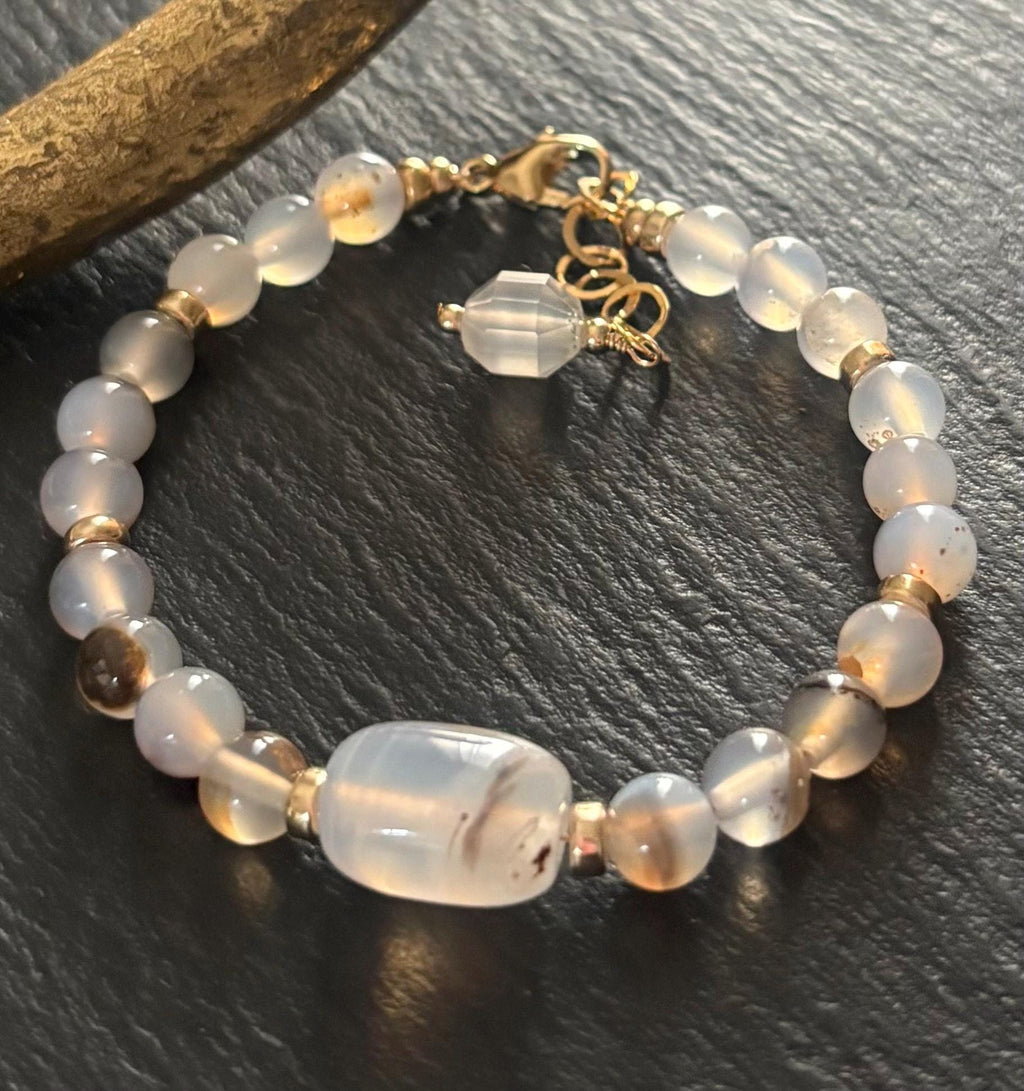 Luxe Montana Agate Bracelet, 14k Gold Filled