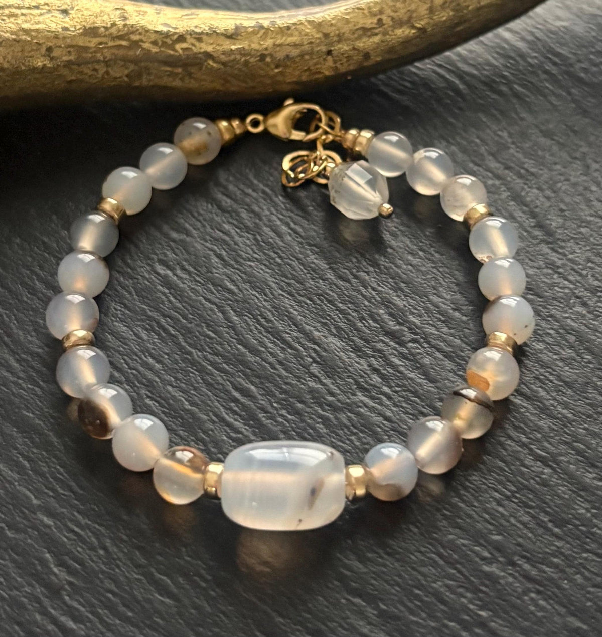 Luxe Montana Agate Bracelet, 14k Gold Filled