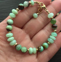 Natural Chrysoprase Bracelet, 14K Gold Filled