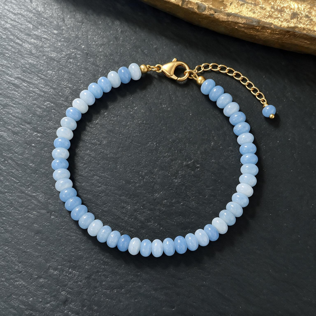 Boho Counting Bead Hand Chain | Colorful Elliptical Flat Stones, Adjustable for Women