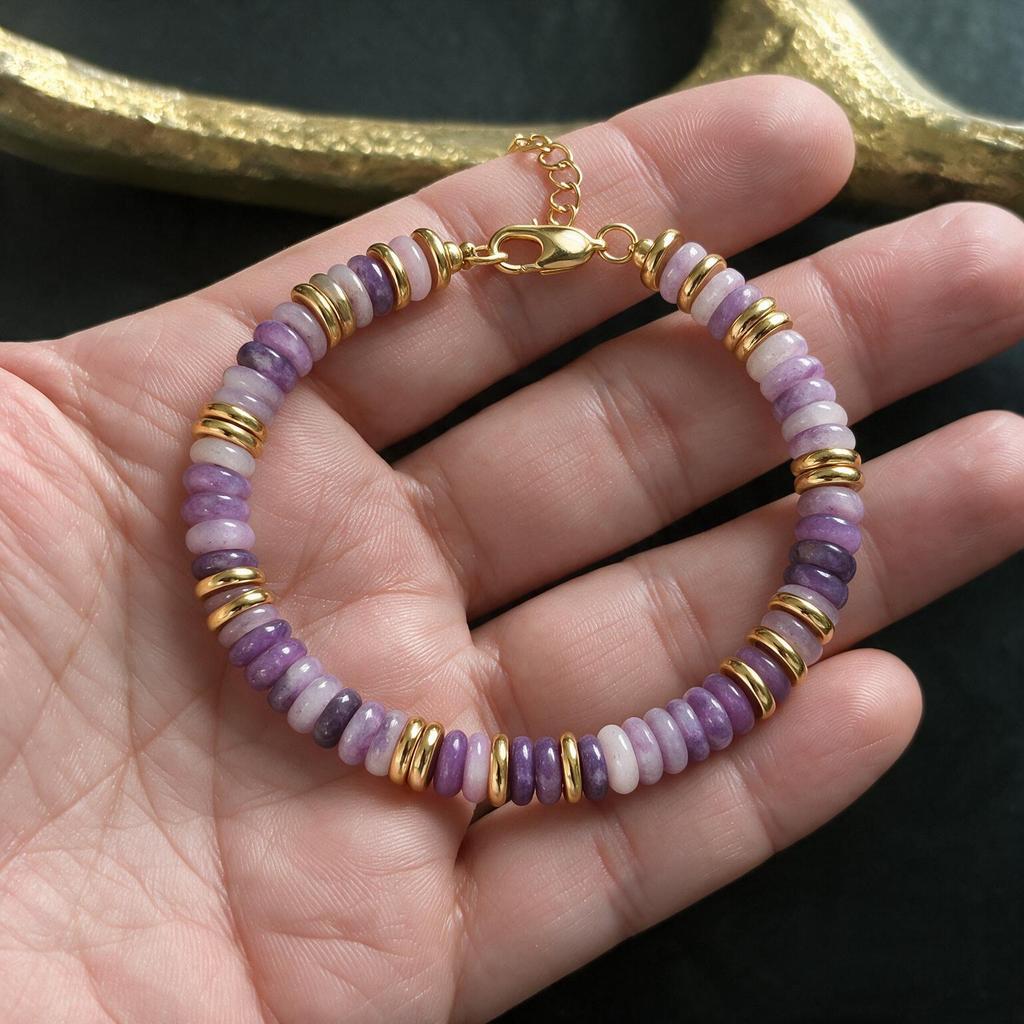 Colorful Abacus Bead Bracelet | Bohemian Stone Hand Chain for Women