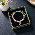 Red Crystal Bow Charm Bracelet | Quartz Thread Beaded Design for Women