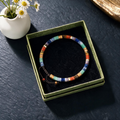 Handwoven Gemstone Bracelet - Natural Stone Beads with Adjustable String for Women