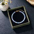 Boho Counting Bead Hand Chain | Colorful Elliptical Flat Stones, Adjustable for Women