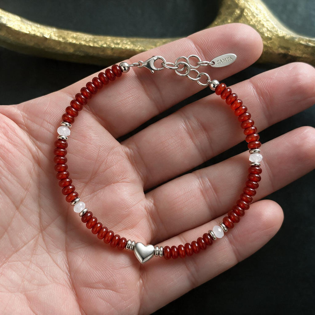Bohemian Natural Stone Counting Bead Bracelet | Simple Versatile Niche Accessory