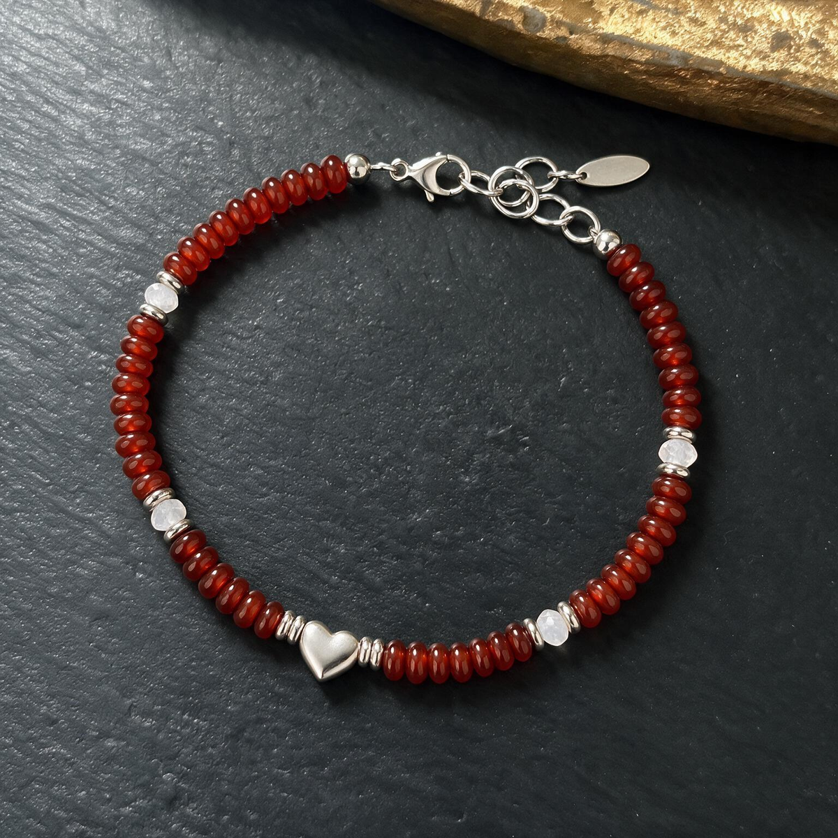 Bohemian Natural Stone Counting Bead Bracelet | Simple Versatile Niche Accessory