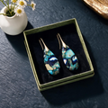 Emperor Stone Teardrop Pendant Earrings – Regal Drop Jewelry