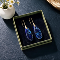 Emperor Stone Teardrop Pendant Earrings – Natural Gemstone Jewelry